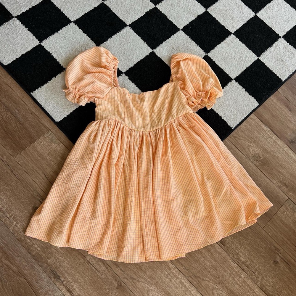MABLE Pink Puff Sleeve Sundress